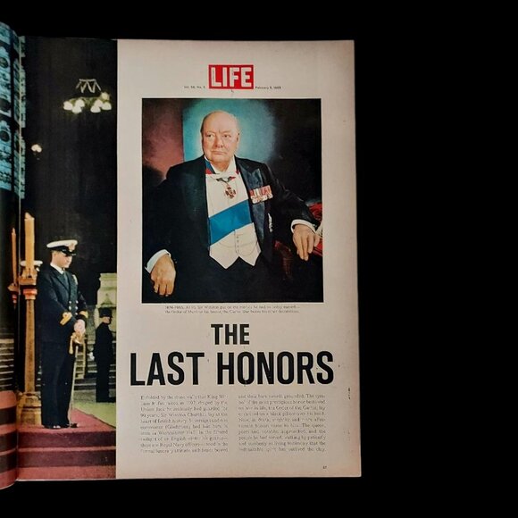 Rare Life Magazine February 5, 1965 Churchill Funeral - Picture 5 of 14